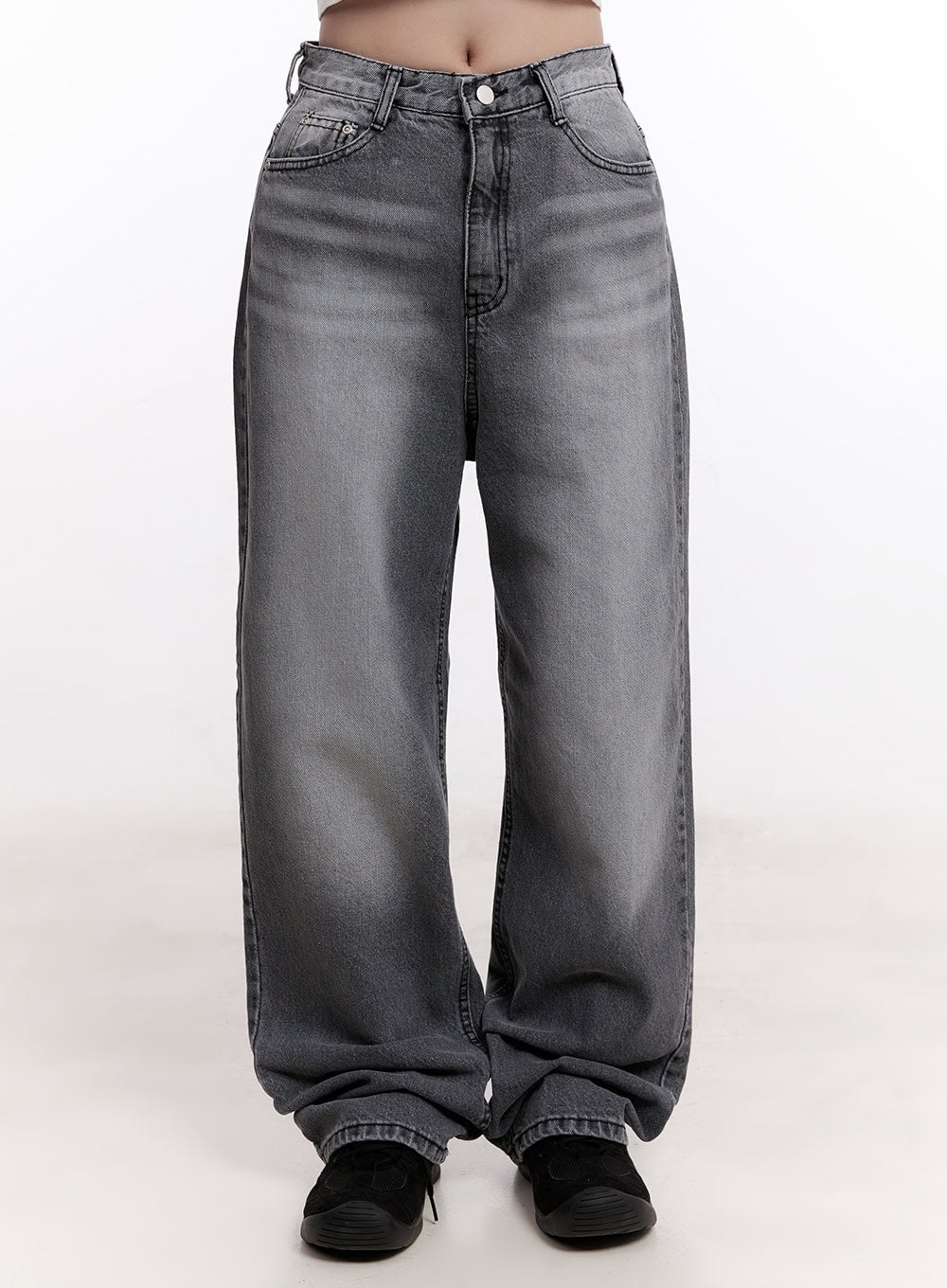 athena-washed-wide-leg-jeans-cm527 / Black