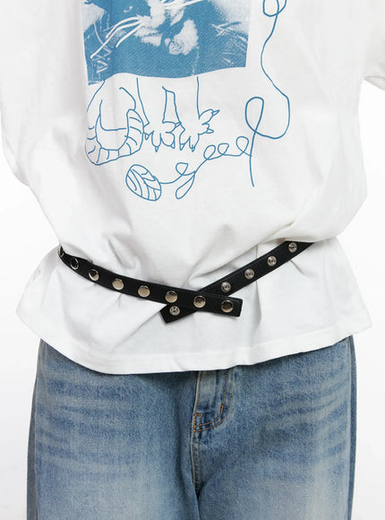 single-stud-belt-cl528 / Black