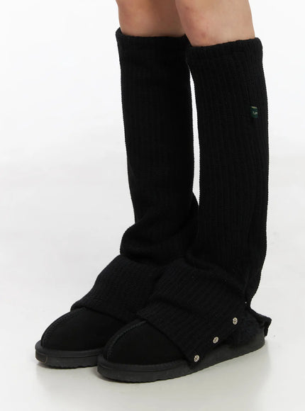 snappable-leg-warmer-cj501 / Black