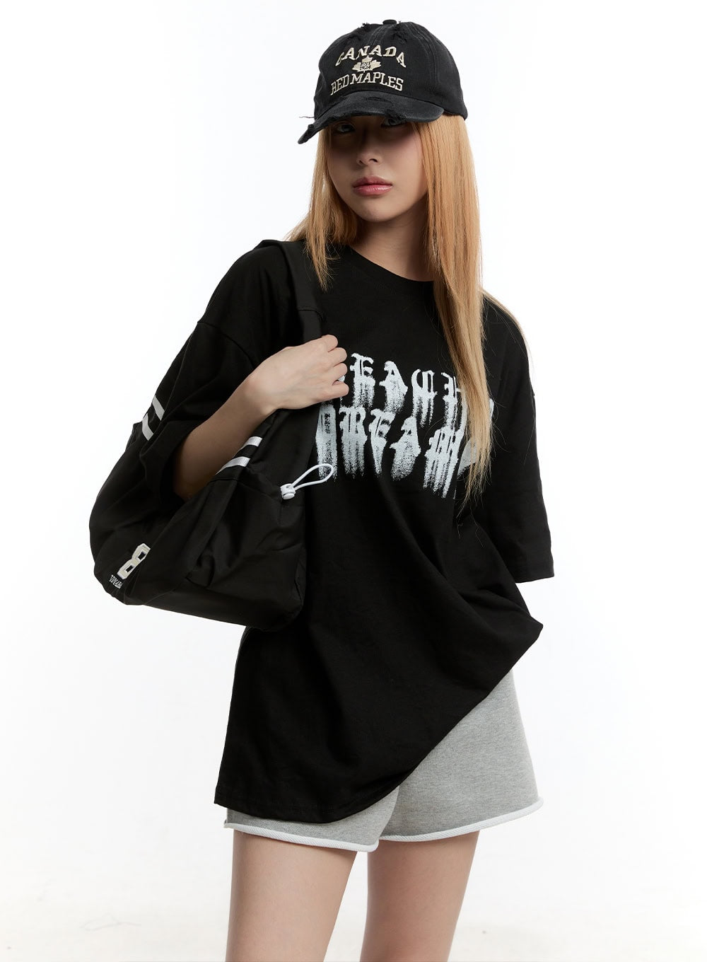 graphic-oversized-t-shirt-cy505 / Black