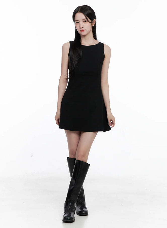elegant-sleeveless-mini-dress-cs519 / Black