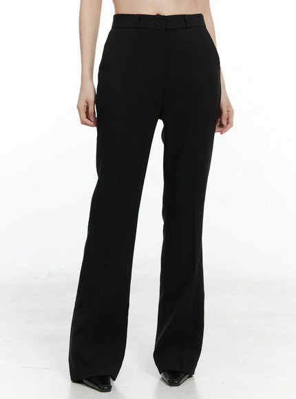 flared-slacks-cn519 / Black
