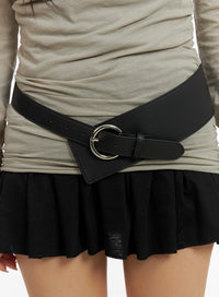 wide-stylish-leather-belt-cm425 / Black