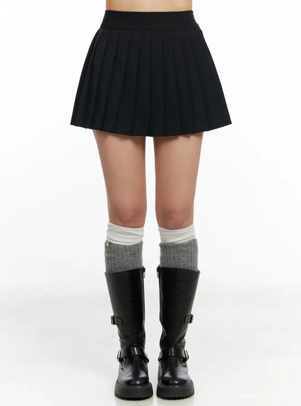 pleated-mini-skort-cf504 / Black