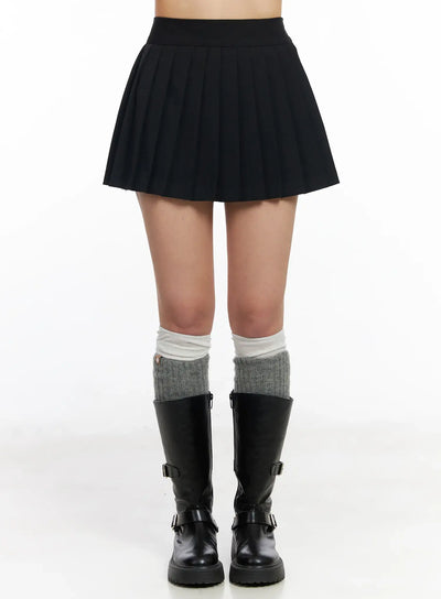 pleated-mini-skort-cf504 / Black
