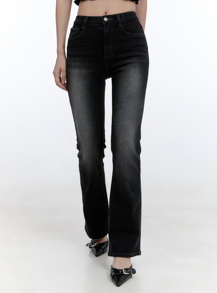 iris-slim-fit-bootcut-jeans-cg414 / Black
