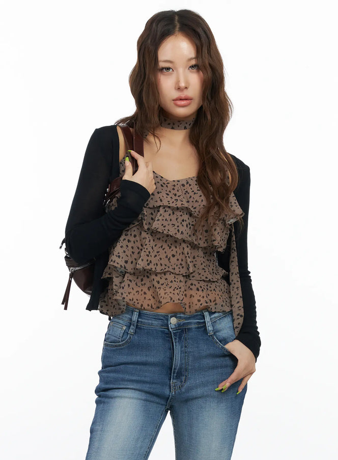 lightweight-sheer-cardigan-cf513 / Black
