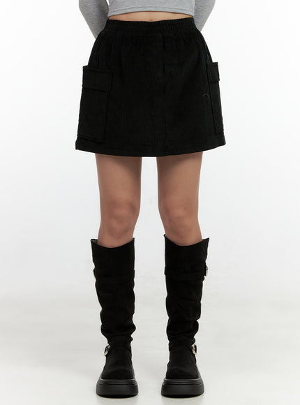 cargo-pocket-mini-skirt-cn404 / Black