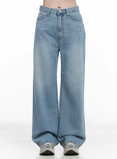 raquelle-high-waist-wide-leg-jeans-ca510 / Blue