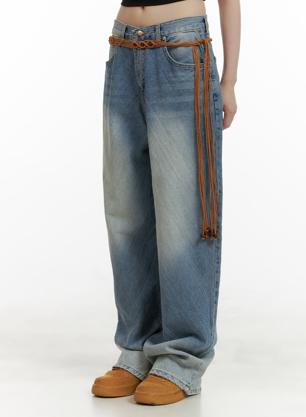washed-baggy-jeans-cu407 / Blue