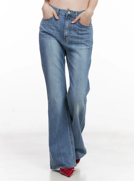 boeun-washed-flare-denim-jeans-cl524 / Blue