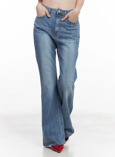 boeun-washed-flare-denim-jeans-cl524 / Blue