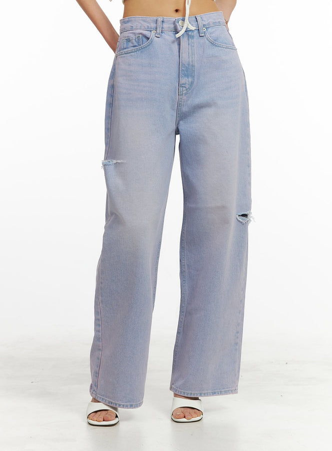 high-waist-wide-leg-jeans-cy424 / Blue