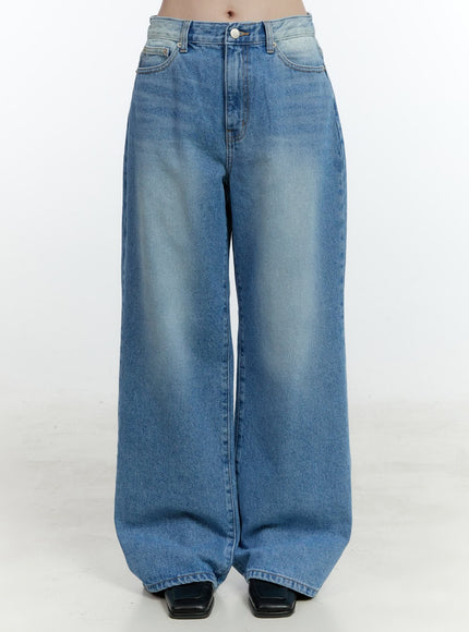 Leanne Washed Wide-Leg Jeans CF503