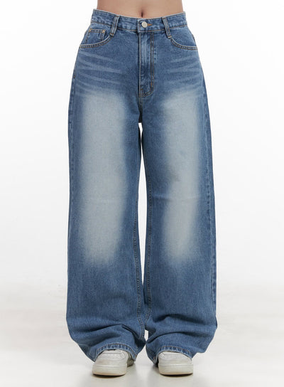 june-washed-baggy-jeans-cj514 / Blue