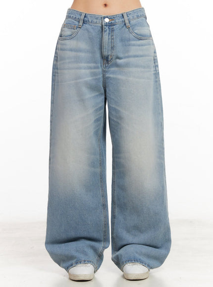 Nicky Washed Wide-Leg Jeans CM511