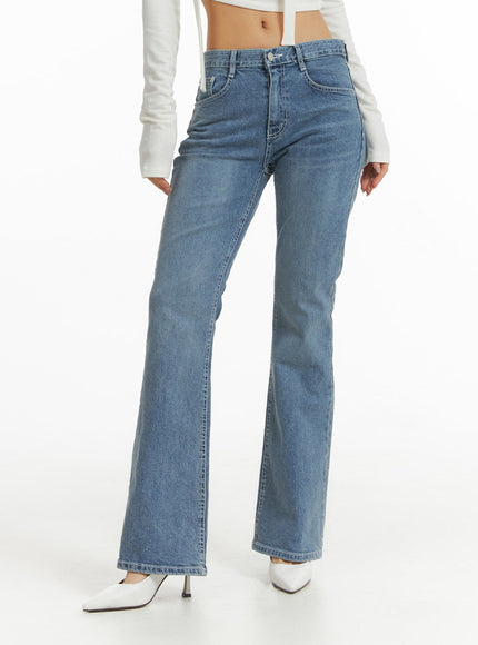 high-waist-cropped-straight-leg-jeans-cj425 / Blue