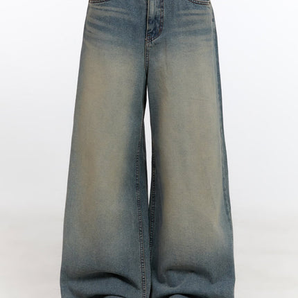 felicia-cotton-wide-fit-baggy-jeans-cn425 / Blue