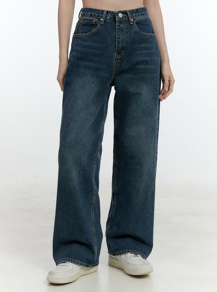 tayla-washed-wide-leg-jeans-cf503 / Blue