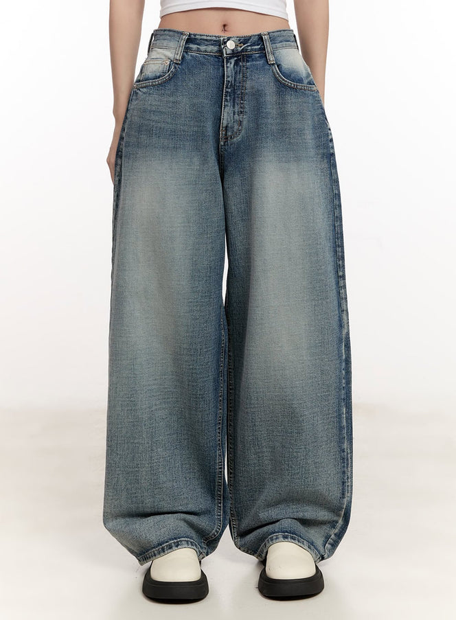 Natali Washed Wide-Leg Jeans CM507