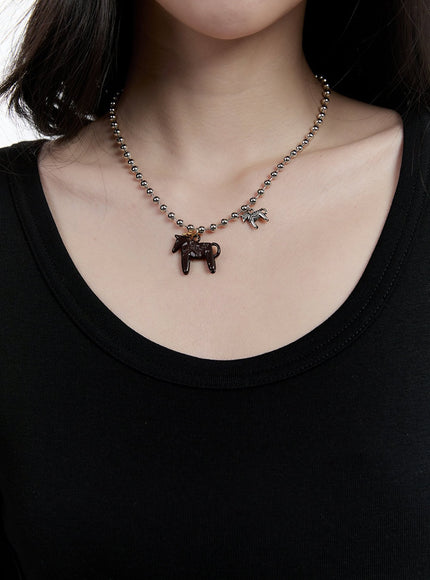 Brown Horse Necklace CJ521