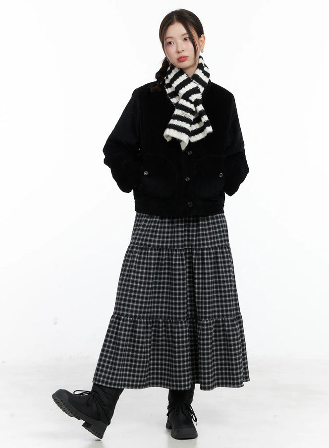 checkered-flare-maxi-skirt-cn519