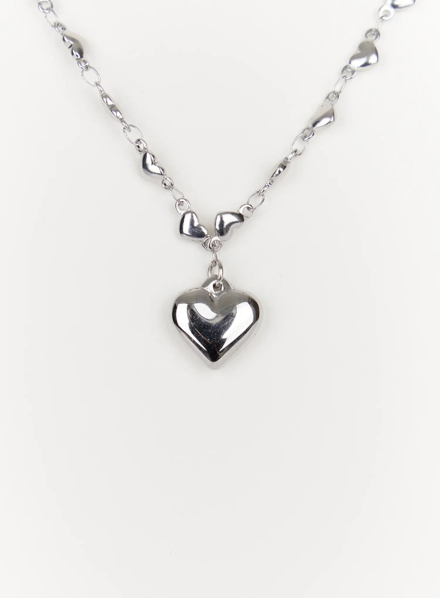 heart-charm-necklace-in514 / Silver