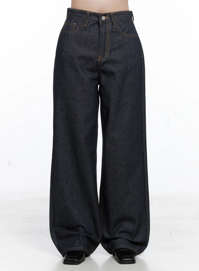 reyna-non-fade-relaxed-jeans-cs519 / Dark blue