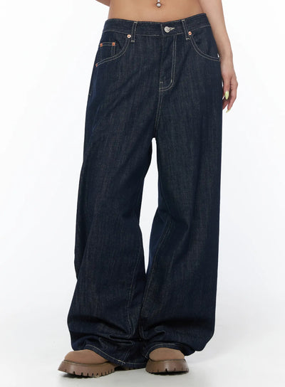 bowie-summer-wide-leg-jeans-cu502 / Dark blue