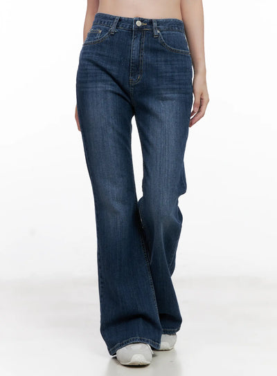 solhee-classic-flare-denim-jeans-cl524 / Dark blue