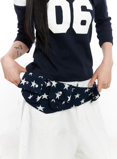star-print-belt-bag-cl525 / Dark blue