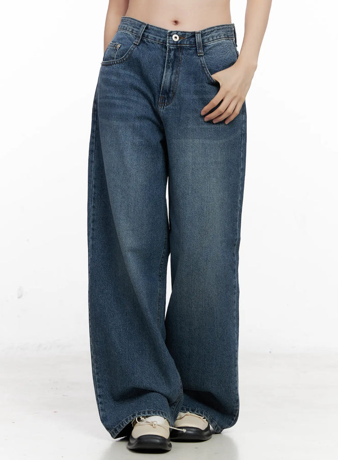 belen-wide-leg-jeans-co530 / Dark blue