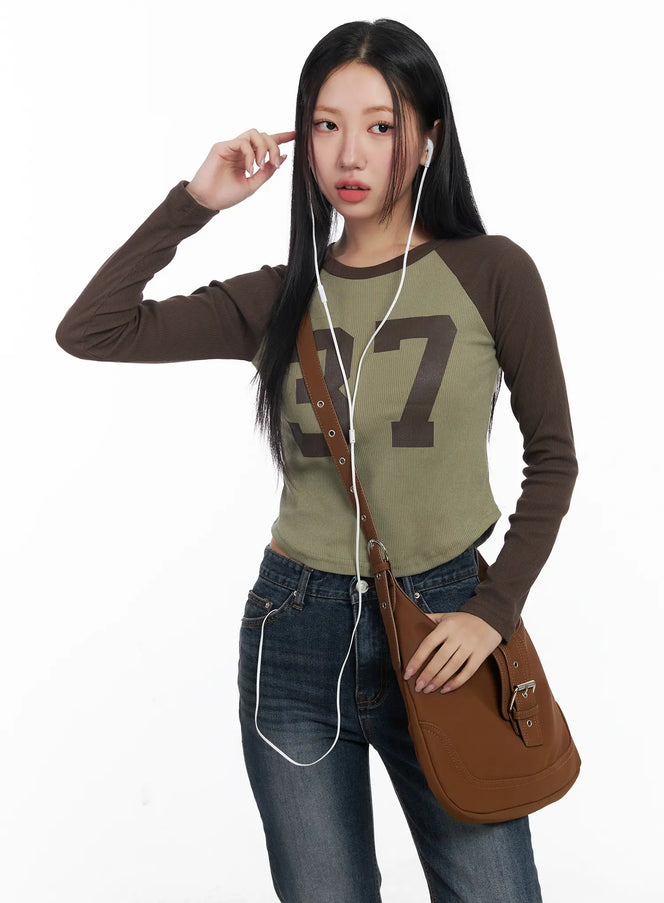 raglan-37-long-sleeve-tee-cj515 / Dark brown