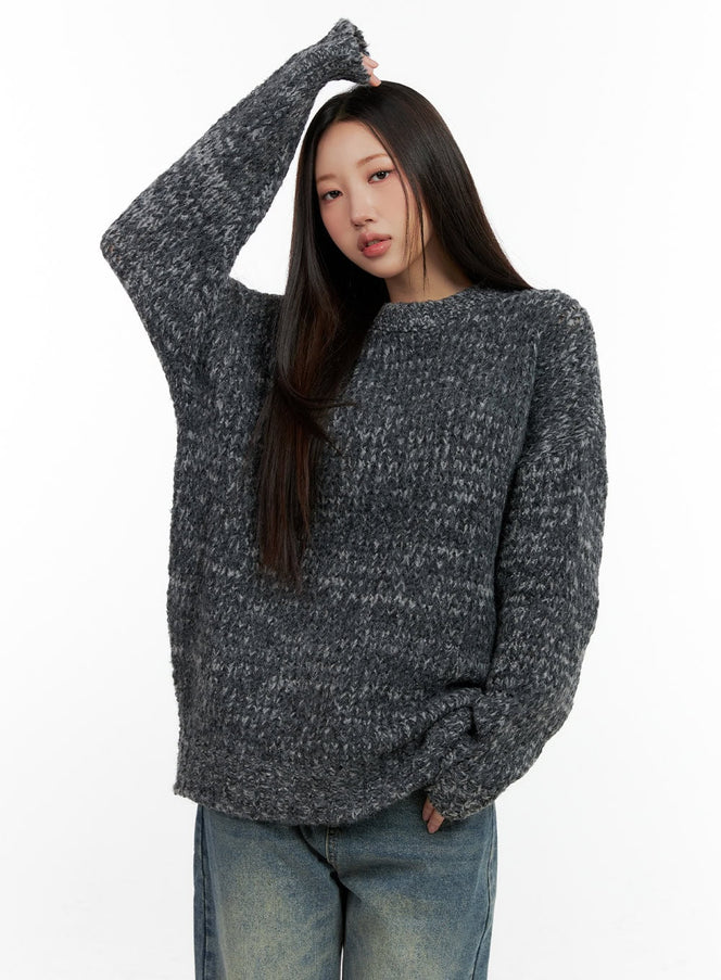 comfyday-oversized-knit-sweater-cn401 / Dark gray