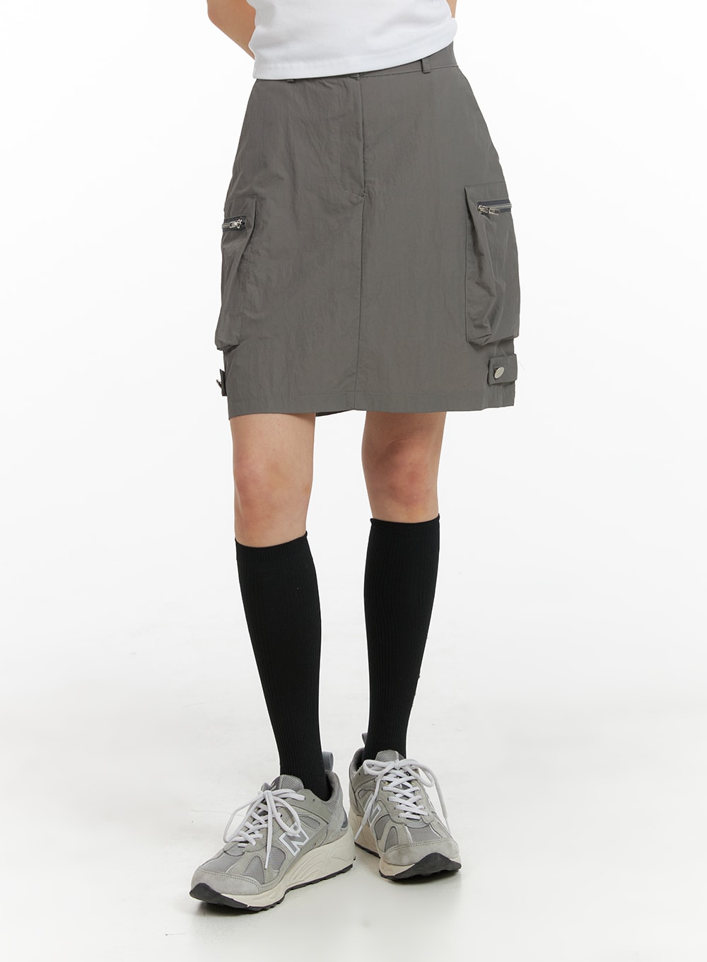 cargo-midi-skirt-cm413 / Dark gray