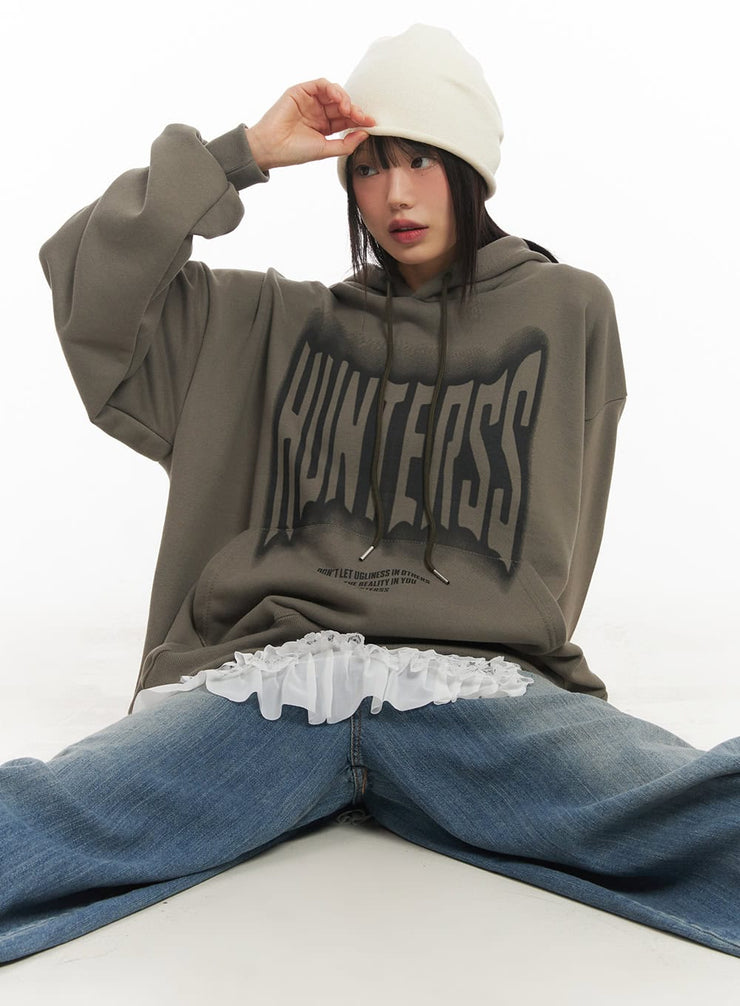 Graphic Oversized Hoodie CF519