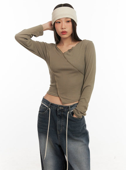 slim-silhouette-solid-crop-top-cd409 / Dark green