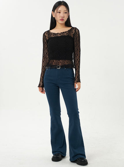 Bootcut Cotton Pants CA325