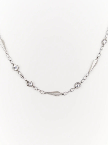 cubic-geometric-chain-necklace-in514 / Silver