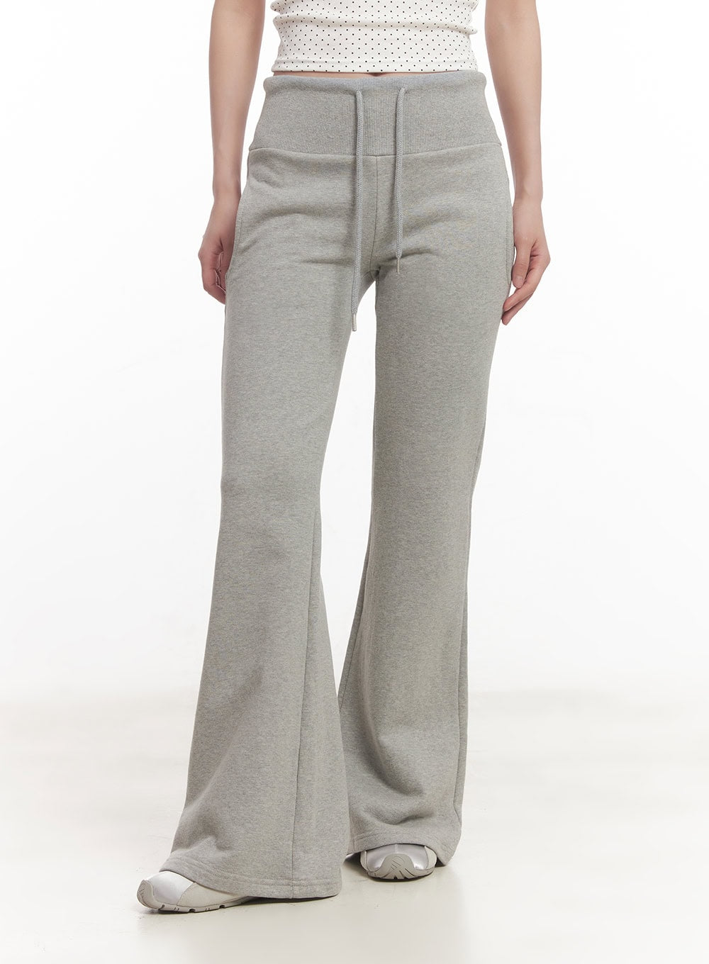 slim-fit-flared-sweatpants-ca525 / Gray