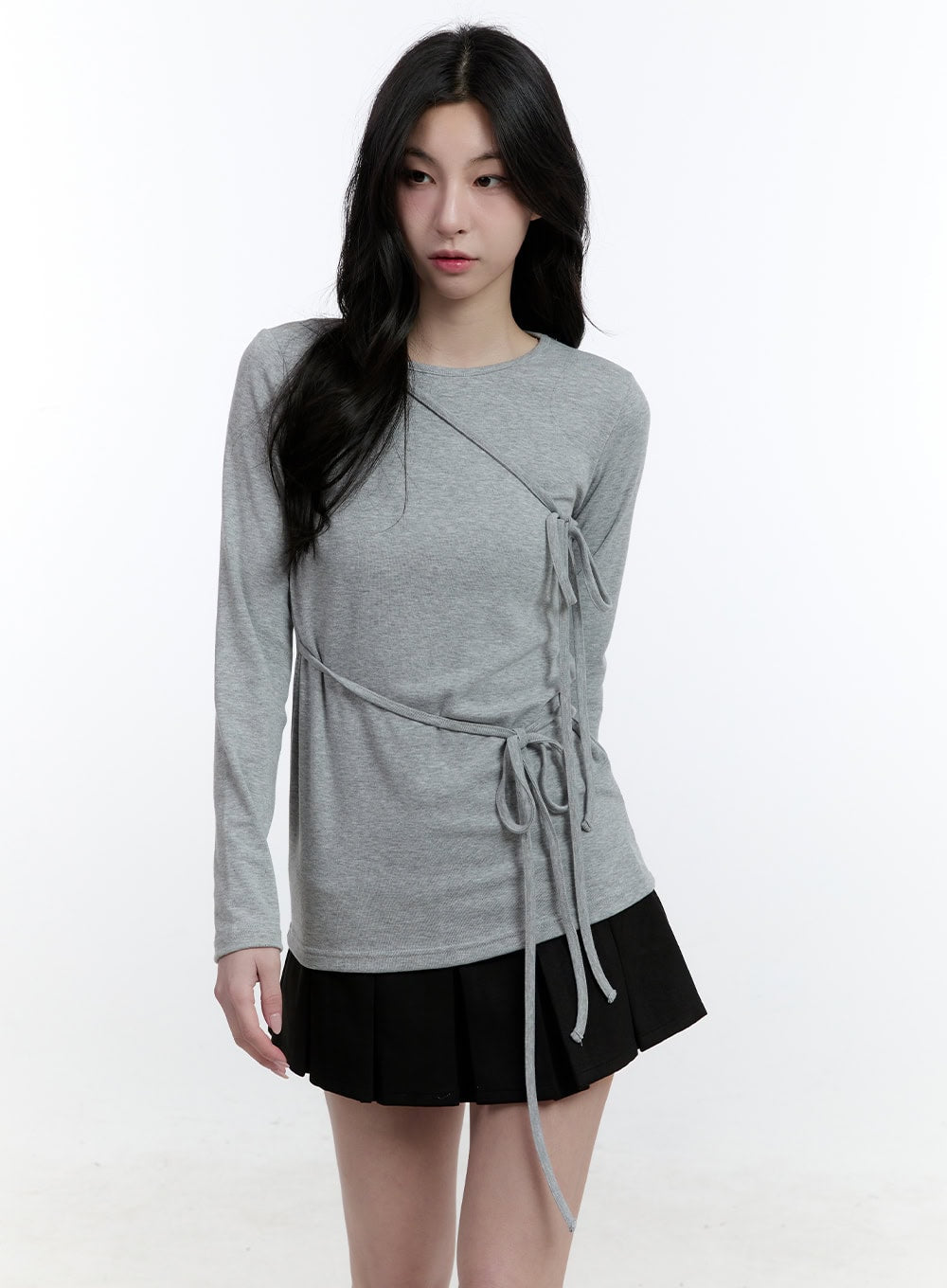 Ribbon Strap Long-Sleeve Top CJ520