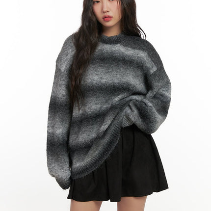 oversized-gradient-sweater-cn426 / Gray