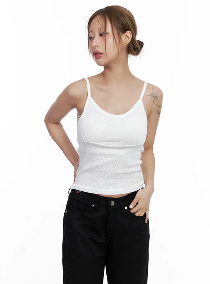 shirred-tank-top-cl511 / Light beige