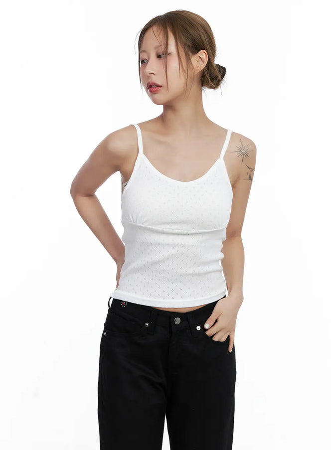 shirred-tank-top-cl511 / Light beige