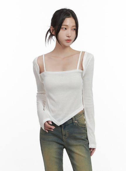 sleek-fit-long-sleeve-bolero-cs430 / Light beige