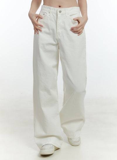cotton-wide-leg-pants-cf503 / Light beige