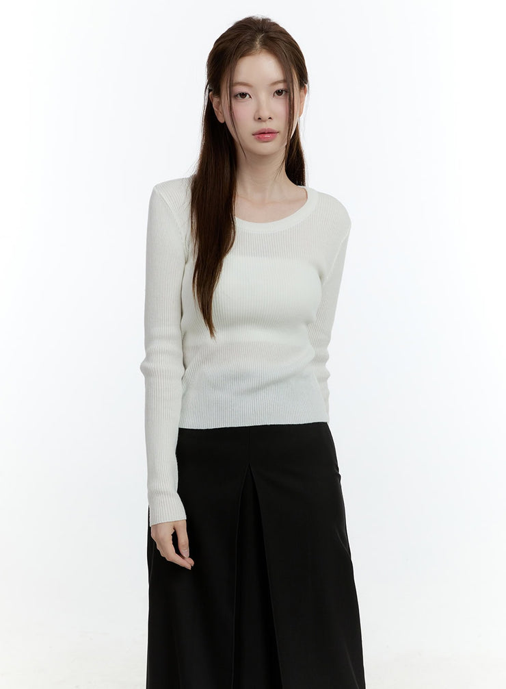 Essential Ribbed Long-Sleeve Top CF504