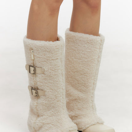 sherpa-cozy-long-boots-cn413 / Light beige