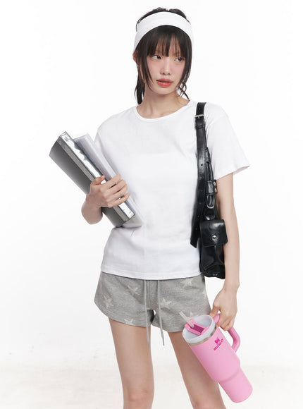 comfy-round-neck-basic-t-shirt-cy521 / White