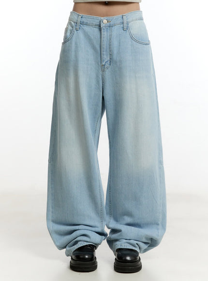 nevara-washed-baggy-jeans-cy501 / Light blue